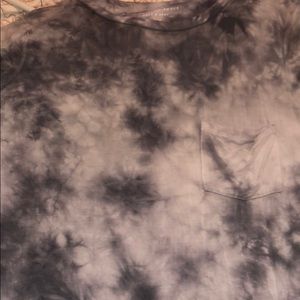 charcoal tie dye shirt, thin.